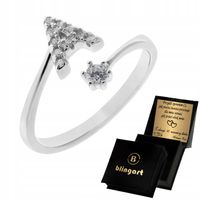 Pierścionek srebrny z literką z cyrkoniami srebro