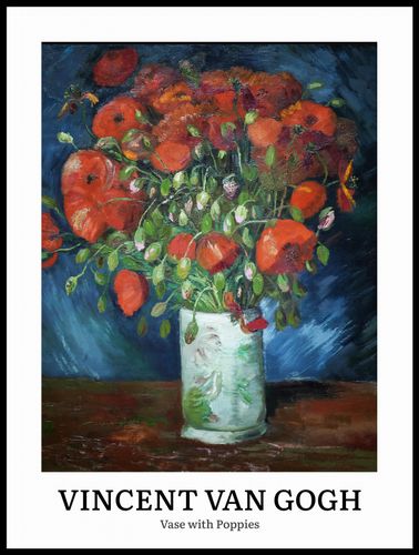 Plakat 60x80cm Design Vase with Poppies, Van Gogh Vintage do Salonu na Arena.pl