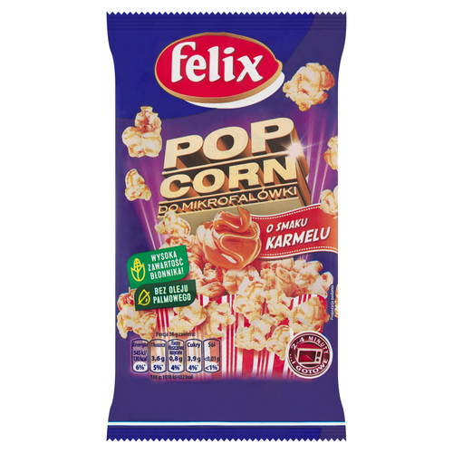 Felix Popcorn do mikrofalówki o smaku karmelu 90 g na Arena.pl