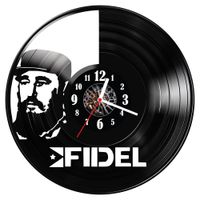 Zegar ścienny z płyty winylowej Fidel Castro 1187.14