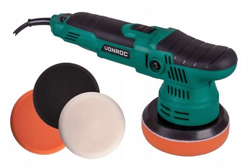 POLERKA MIMOŚRODOWA 650W - 125mm | 4 TARCZE POLERSKIE W ZESTAWIE | VONROC na Arena.pl