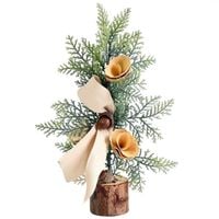 mała choinka na drewnianej podstawce boże narodzenie ksn90