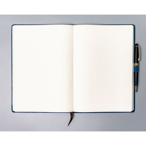 niebieski notes w twardej oprawie formacie b5 zadrukowany na Arena.pl