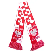 Szalik kibica polska mecz na stadion biało czerwony miękki dwustronny