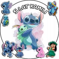 OPŁATEK NA TORT 20CM - STICH STICZ BAJKA SŁODKI + IMIĘ + ! 15CM 18CM