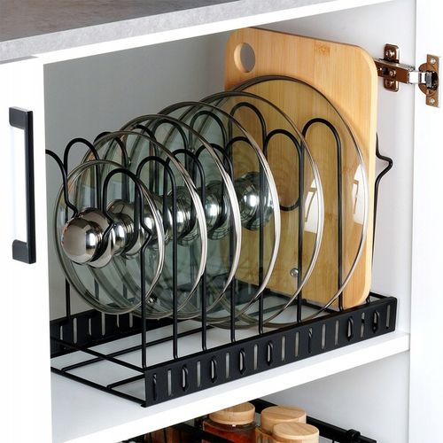 Stojak KUCHENNY organizer półka regał na garnki patelnie pokrywki na Arena.pl