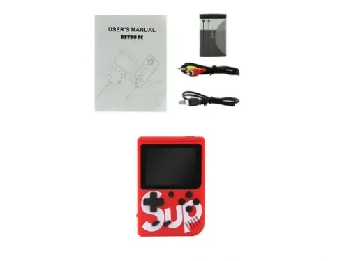 MINI KONSOLA PRZENOŚNA RETRO 400 GIER DLA DZIECI PODŁĄCZYSZ DO TV na Arena.pl