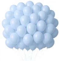 balony gumowe niebieskie 15 x 20 cm -  100szt.