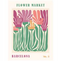 2 x Plakat 40x30 Kwiaty minimalizm nowoczesny miasta Barcelona BOHO 12 WZOR