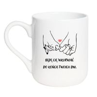 KUBEK "BĘDĘ CIĘ WKURWIAĆ DO KOŃCA TWOICH DNI" Wzór - Elegant Coffee 330 ml