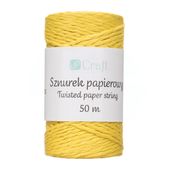 SZNUREK PAPIEROWY SKRĘCANY 50M ŻÓŁTY SPSZ-021 DP CRAFT 5903925010633