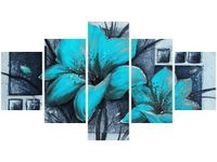 75CM 120 OBRAZ 5 ELEM MAKOWY DUET NR 6 ŚCIENNY DRUK