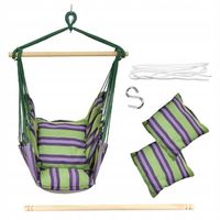 FOTEL WISZĄCY OGRODOWY HAMAK BRAZYLIJSKI HUŚTAWKA KOKON + 2 poduszki