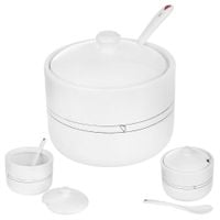 Cukierniczka Ceramiczna Cukiernica Pojemnik na Cukier Biała 300 ml