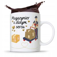 Kubek Prezent Dla Magazyniera O Złotym Sercu Z Nadrukiem Ze Zdjęciem