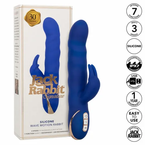 calexotics jack rabbit wave motion model silikonowy niebieski ipx7 usb na Arena.pl