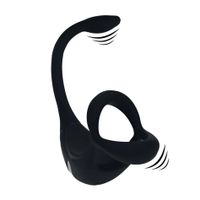 Remote Control Vibrating Silicone Tri O Cockring With Prostate Stimulator -