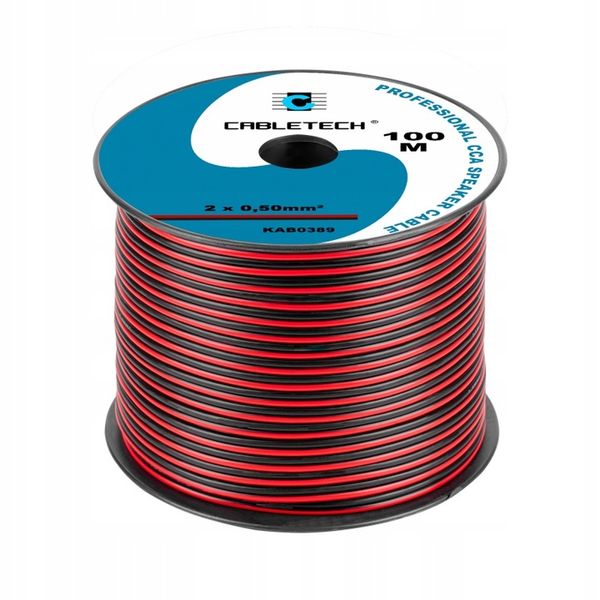 Kabel głośnikowy Cabletech KAB0389 2 x 0,5 mm² 100 m zdjęcie 3