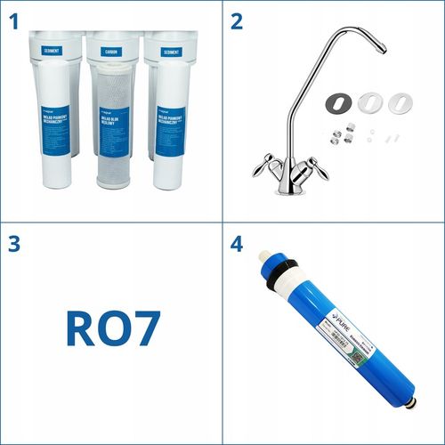 FILTR DO WODY RO7 JONIZATOR ODWRÓCONA OSMOZA 75GPD | FILTR DO WODY POD na Arena.pl