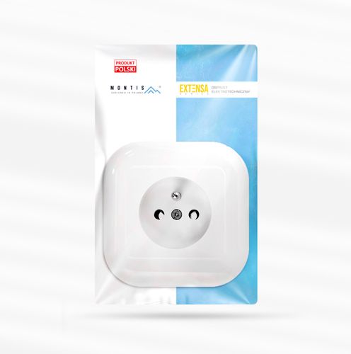 Gniazdo Elektryczne ścienne Montis biały na Arena.pl