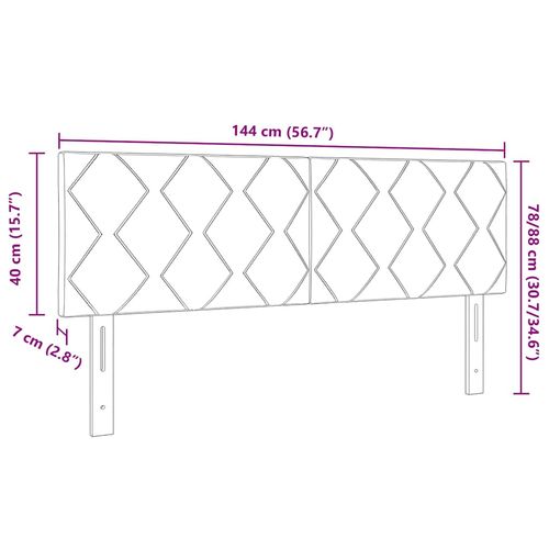 Tapicerowane wezgłowie Geometryczny Czarny 144 cm tkanina na Arena.pl