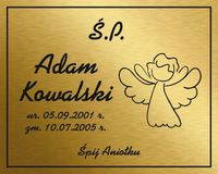 TABLICZKA NAGROBNA NAGROBKOWA grawer dla dziecka