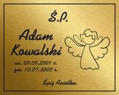 TABLICZKA NAGROBNA NAGROBKOWA grawer dla dziecka