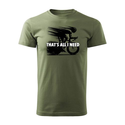 Koszulka z kolarzem kolarz kolarska dla rowerzysty z kolarką rowerem męska khaki REGULAR M na Arena.pl