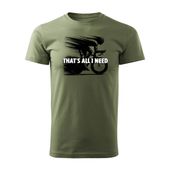 Koszulka z kolarzem kolarz kolarska dla rowerzysty z kolarką rowerem męska khaki REGULAR M