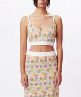 Obey Adelie Jacquard Bra Top M