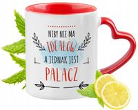 Kubek Dla Palacza Czerwony Z Uszkiem W Kształcie Serca Na Prezent