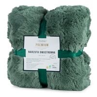 Koc futrzany LILY 200x220 szałwia efekt 3D 550gsm