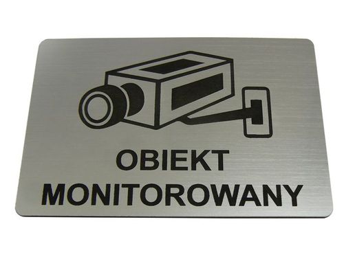 TABLICZKA informacyjna OBIEKT MONITOROWANY 10x15cm na Arena.pl