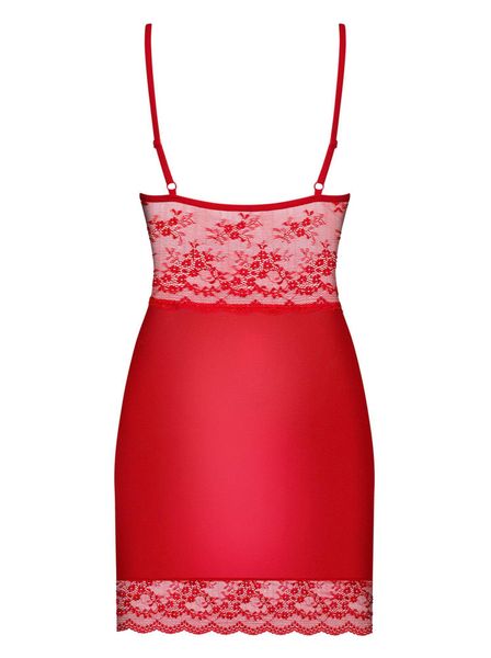 obsessive lovica koszulka i stringi czerwone s/m zdjęcie 2