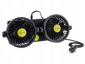 Wentylator obrotowy 12V/8W, średnica 2x 10 cm, na platformie CARMOTION