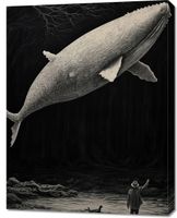 Obraz 70x90cm Biały Wieloryb