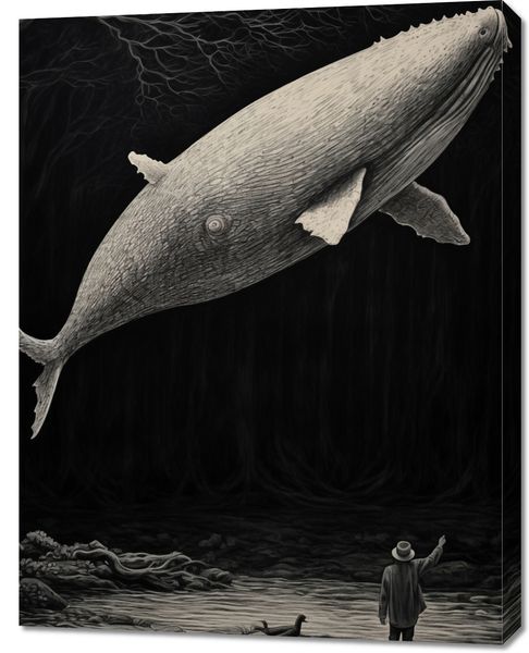 Obraz 70x90cm Biały Wieloryb zdjęcie 1