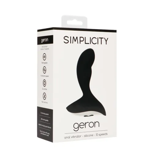 simplicity geron - wibrator analny 10 trybow, silikonowy, usb na Arena.pl