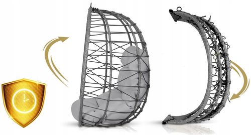 Fotel ogrodowy wiszący Tihuana szary + szare poduszki Sofotel na Arena.pl