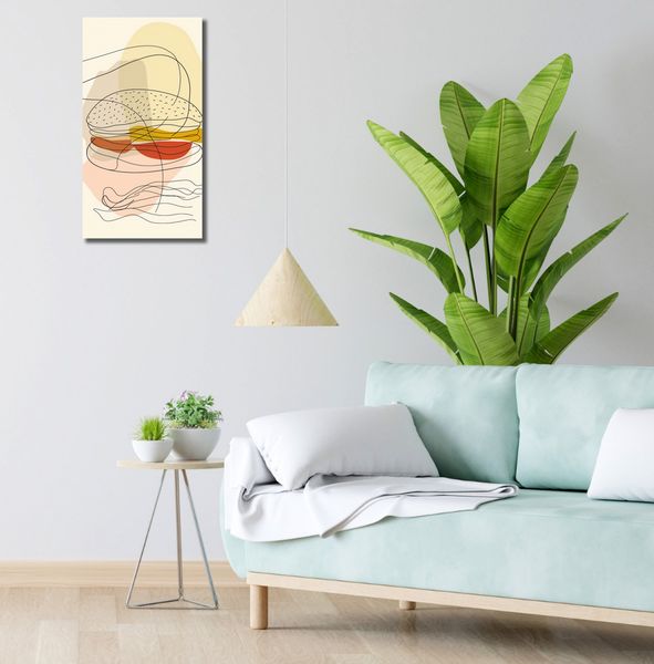 Obraz 30x60cm Cieniutki Burger zdjęcie 2