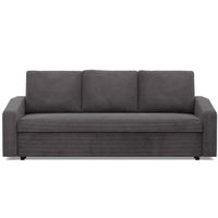 Kanapa rozkładana, BLOM, sztruks, 220x92x92 cm, ciemny szary | TYLETEGOTU