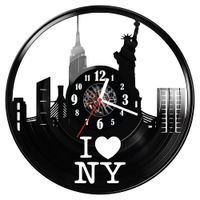 Zegar ścienny z płyty winylowej Nowy Jork 540.14