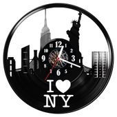 Zegar ścienny z płyty winylowej Nowy Jork 540.14