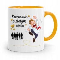 Kubek Żółty Kierownika Kierownik O Złotym Sercu Z Nadrukiem Ze Zdjęciem
