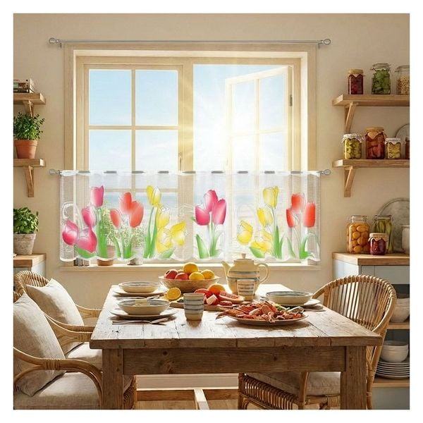 Firanka Tulipany wysokość 50 cm DomoweTekstylia | WN266T 050 zdjęcie 14