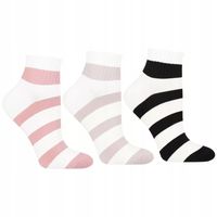 Skarpetki Bawełniane Damskie 3/4 z Paskami Mixi Kolorowe MORAJ 38-41