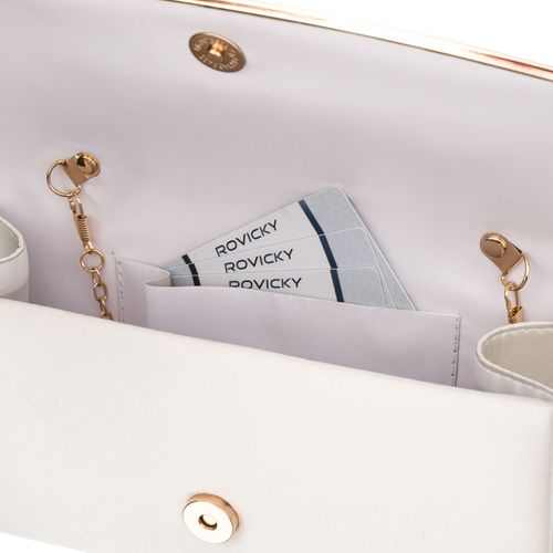 kopertówka damska wykonana z tkaniny syntetycznej w białym kolorze na Arena.pl