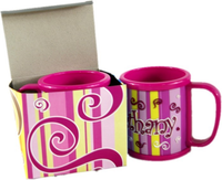 kubek plast. 300ml z pudełkiem ozdobnym | KU-695TS