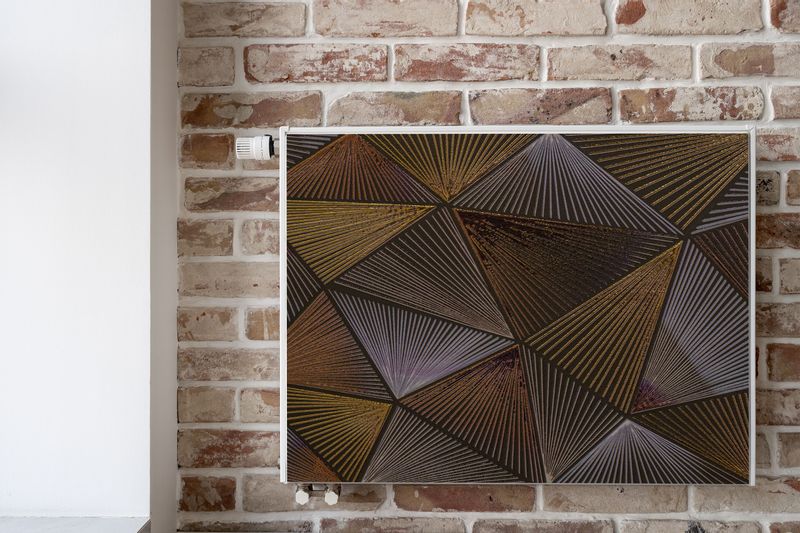 Osłona MAGNETYCZNA Grzejnika Abstrakcja Trójkąty Dekoracja 110cm x 60cm zdjęcie 6
