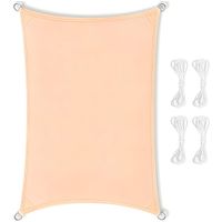 Wielki premium żagiel przeciwsłoneczny wodoodporny 4x6 beżowy zacieniacz uv